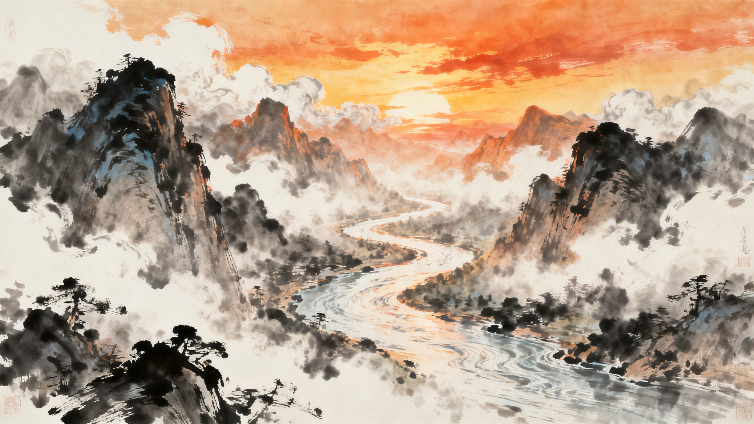 天龙八部私服发布网·端游阵营玩法：选边、任务与阵营战配图：端游江湖山河跑图场景